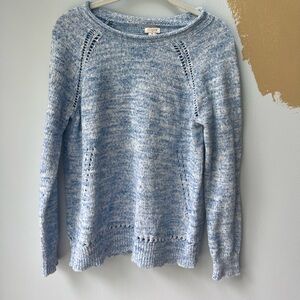 J Crew blue and white sweater